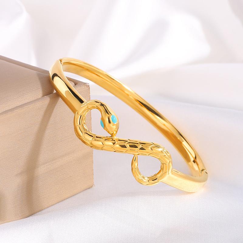 Snake Wrapped Opening Light Luxury Curved Female Niche High-end Bracelet