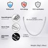 Edelstahl Kubanische Kette Halskette für Männer 6mm Kette Punk Minimalistische Halskette Hip Hop Wasserdichter Schmuck Geschenk 50/55cm