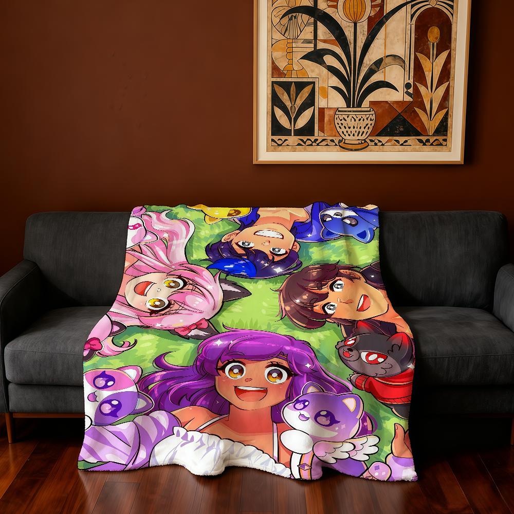 Internet Celebrity Cartoon A-Aphmau Blanket Super Warm Comfortable Plush Throw Blanket Child Home Sofa Bedroom Gift