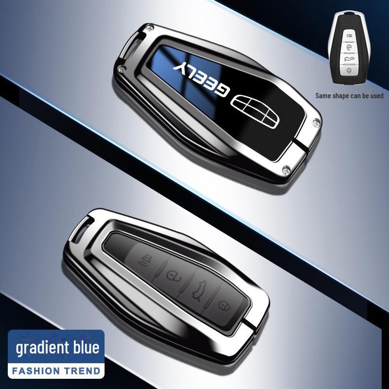 Metal Key Cover for Geely Emgrand, Binyue, Vision X6/X3, Binrui, Icon, Xingyue, GS, Boyue with Buckle