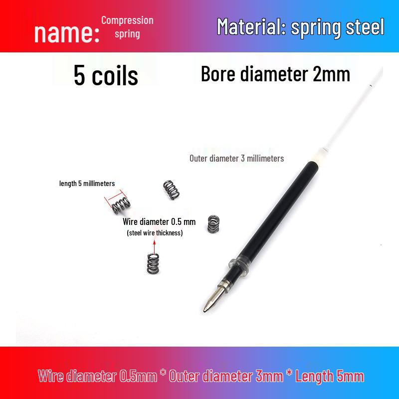 0.5mm Diameter Spring Steel Compression Spring for Precision Experiments and Miniature Helmet