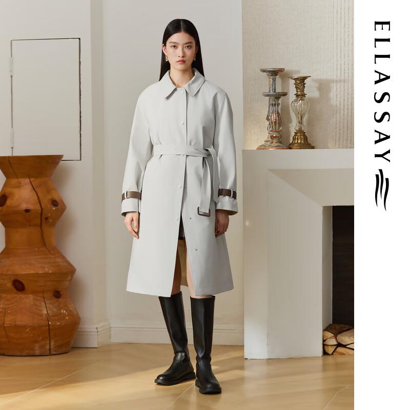ELLASSAY Women's Elegant Goose Down Trench Coat