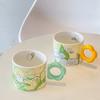 High-Value Ceramic Cup Household Cute Couple Coffee Cup Souvenir Tulip Water Cup
