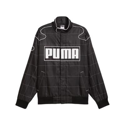 Puma Archive Relaxed FW24 Sezonowa Kurtka Racer Moda Wygodna Uniwersalna Kurtka Unisex Czarna 629914-01