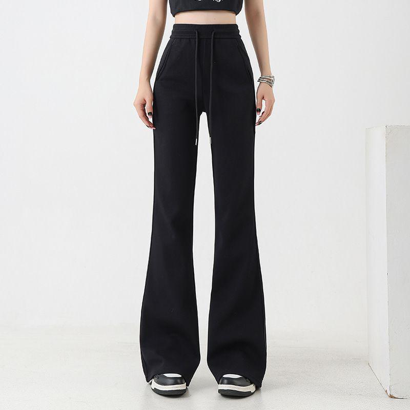 

Women s High-Waist Slightly Spicy Flared Sports Pants - Spring/Autumn 2026, Grey M (95-110 lbs)