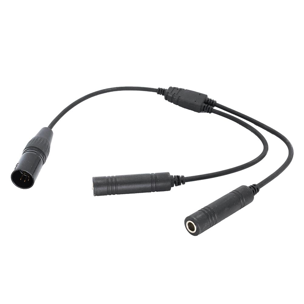 GA Dual Plugs To Airbus 5 Pin XLR Adapter Universal Aviation Headphone Cable for Aviation Communication