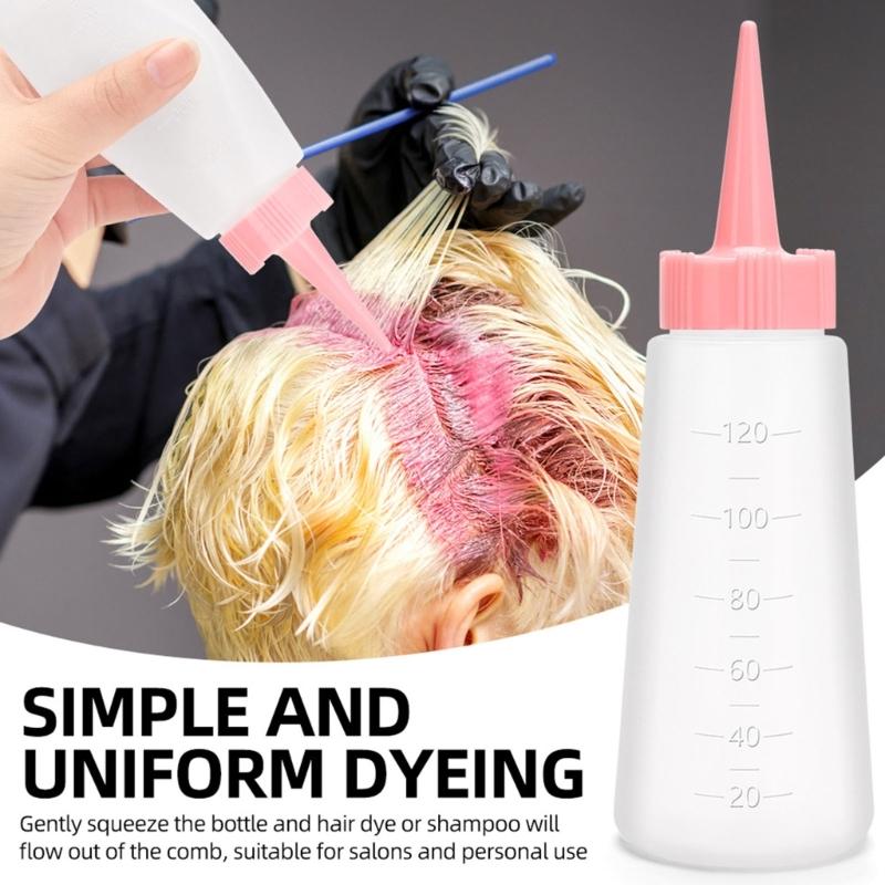 120ml Needle Nosed Bottle Salon Shampoo Applicator Bottle Hair Oil Applicator Bottle Hair Cleaning Bottle for Salon