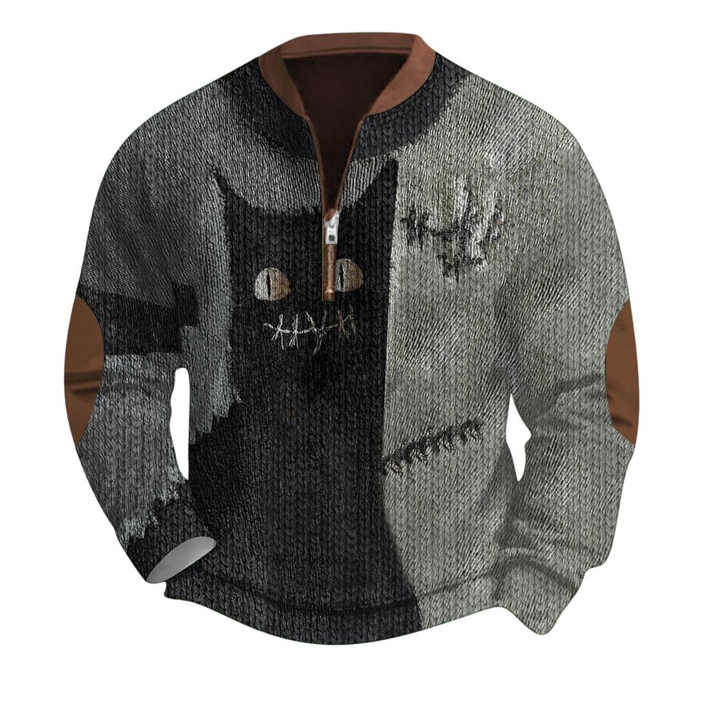 Men'S Outdoor Zipper Long Sleeved Sportswear Casual Sweatshirt