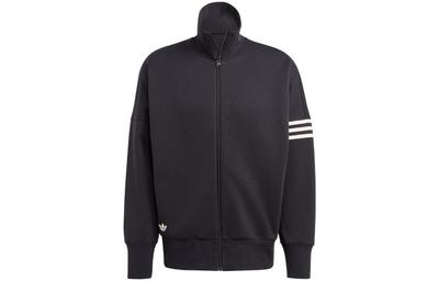 Adidas Originals Trefoil Solid Logo Embroidery Striped Stand Collar JacketHR8695
