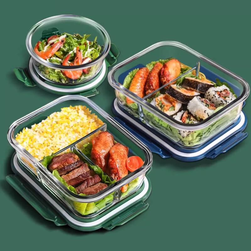AVADEN Disposable Glass Lunch Box Set