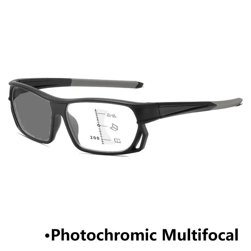 Blue Light Protection Glasses For Far And Near Distances Sports Photochromic Multifocal Reading Glasses Hd Presbyopia Glasses