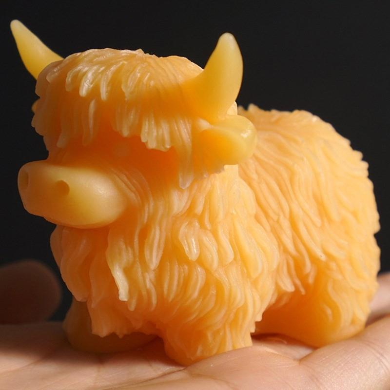 Yak Themed Silicone Candle Mold Food Safe Texture Creative Homes Decors Handcrafting Tool for Holidays Birthdays Parties