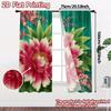 2D FLAT PRINTING 2pcs Curtains (Without Rod) Floral Peony Design(1) April Fools is Day Festival Creative Curtains Polyester
