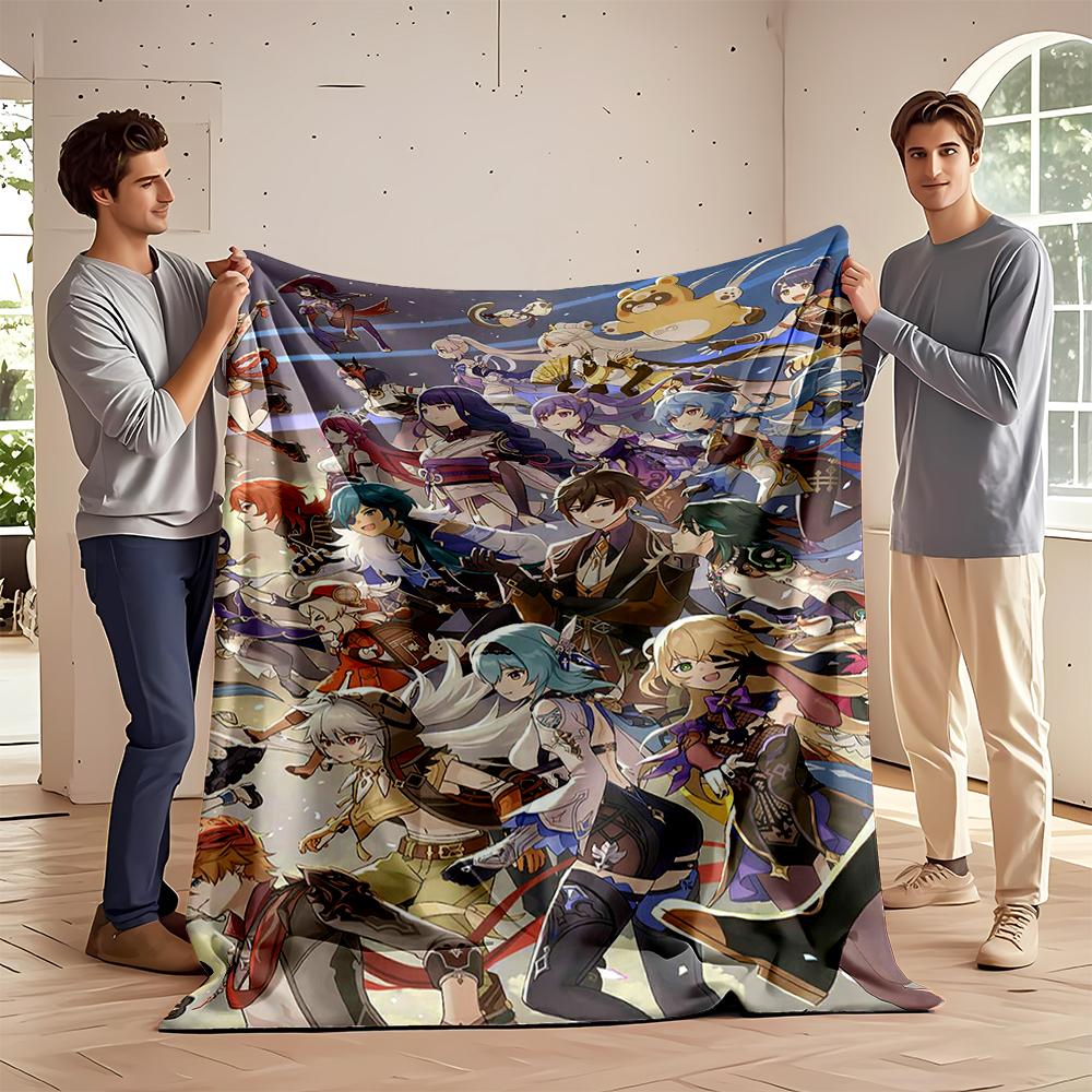 Fantasy Anime Characters Collage Blanket Flannel blanket for bedroom, living room, sofa, and nap sofas.