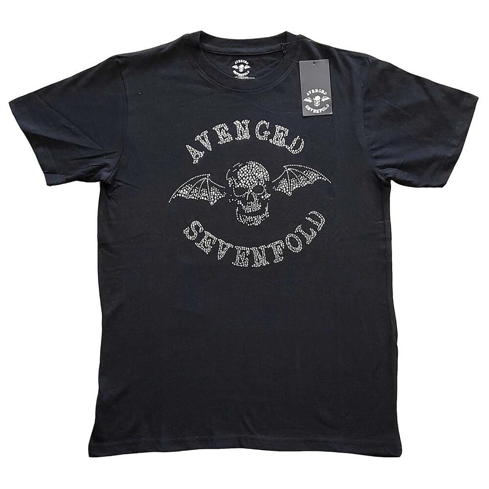 Avenged Sevenfold - Deathbat with Diamante Embellishment - Black t-shirt XXXXL
