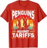 Penguins Against Tariffs Funny Anti Tariffs Vintage Unisex T-Shirt