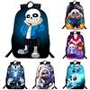 Undertale Sans 16 Inch Children Backpack With Durable Polyester Material And Adjustable Padded Shoulder Straps