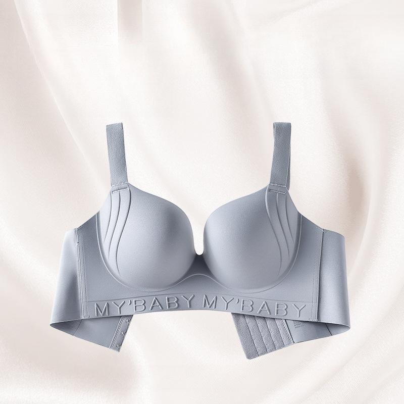 Large Size Bra for Women Breathable Thin Cup Bra Seamless Gathering Bra Anti Sagging Bra Push Up Bra