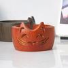 Wood Yarn Storage Bowl Wood Weaving Thread Bowl with Carved Holes Yarn Organiser for Crochet