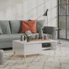 VidaXL Coffee Table High Gloss White 90x60x35 Cm Chipboard