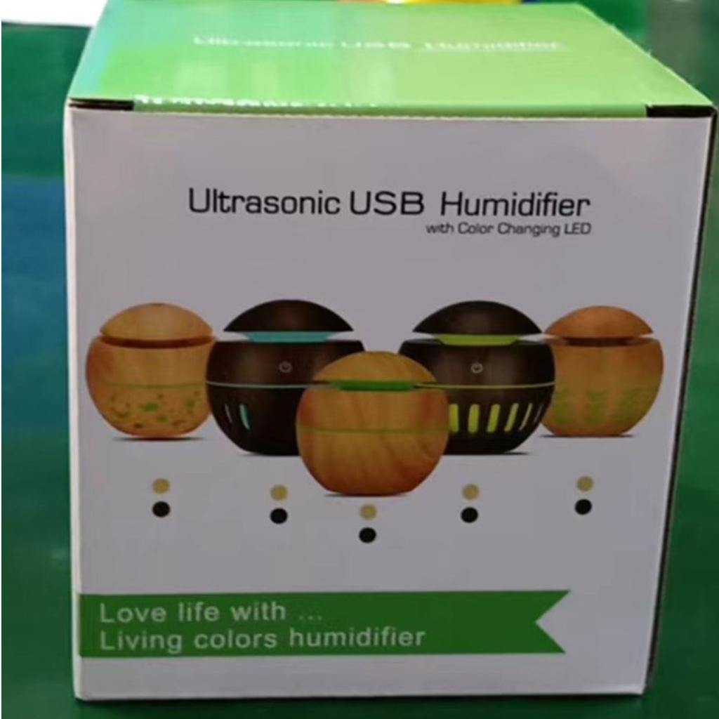 Ustrasound Humidifier 130ML Deep Wood Grain Mini USB Humidifier for Bedroom Office Hotel 2W