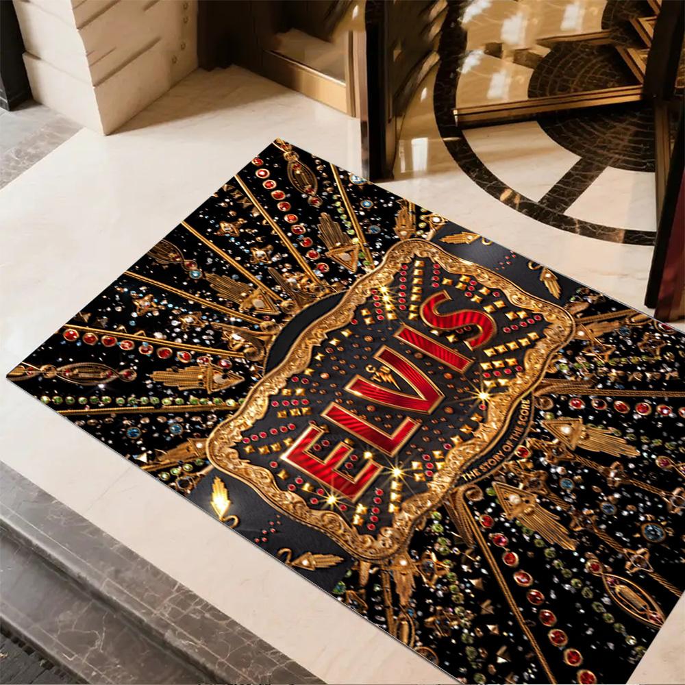 Elvis Presley Performance Floor Rug Office Rug Perfect for Game Room Playrooms Balcony Foyer Antislip Carpet Office home decor Best for Christmas
