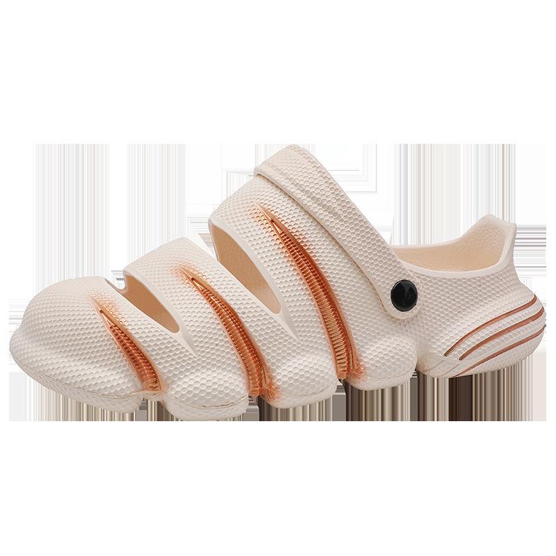 

Літні повсякденні сандалі на платформі, чоловічі пляжні шльопанці модні та дихаючі, а садові туфлі з носком носяться в одному взутті 44-45 бежевий