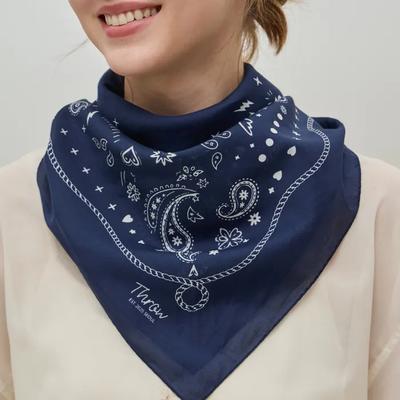 Herz Bandana Baumwollseide Schal 70 (3 Farben)