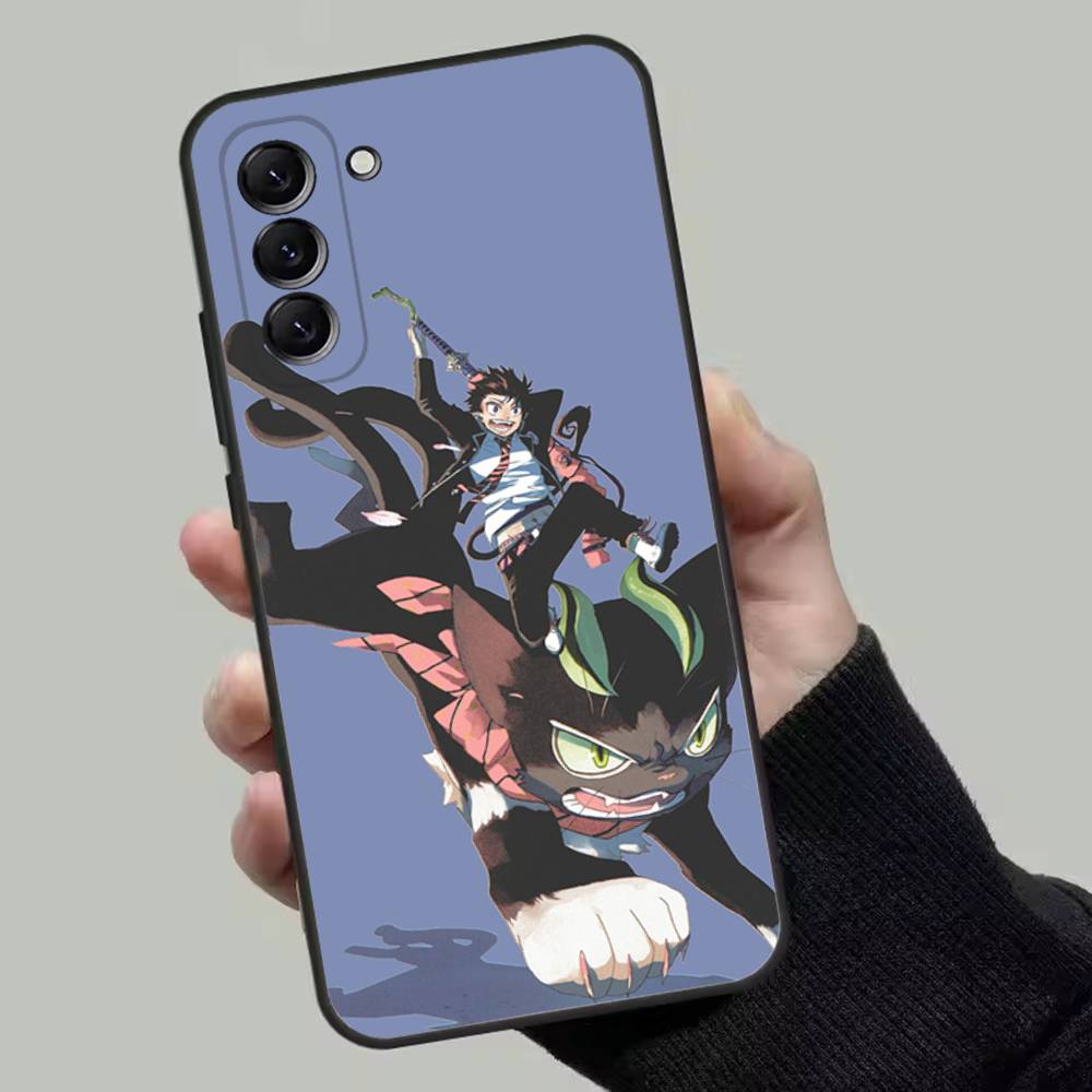 Anime Blue Exorcist Phone Case For Samsung Galaxy A13,A21s,A22,A31,A32,A52,A53,A71,A80,Soft Black Shell