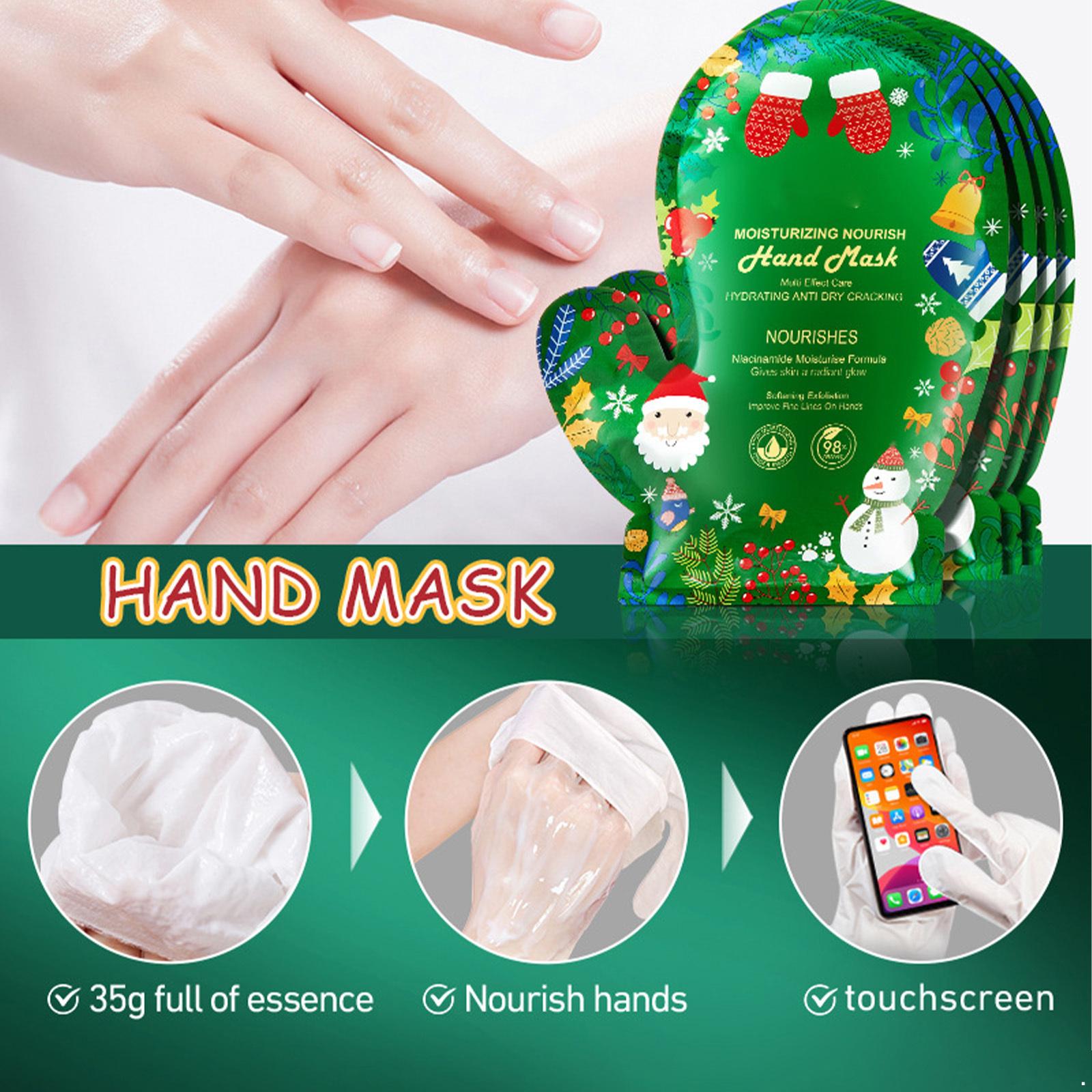 

Набір із 10 пар Різдвяний подарунок: Зволожувальна та відлущувальна маска для рук і ніг для сухої шкіри для гладких, м яких рук і ніг One Size