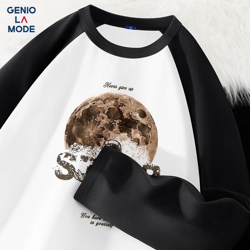 Мужская хлопковая футболка с длинным рукавом GENIOLAMODE, плотная 3XL