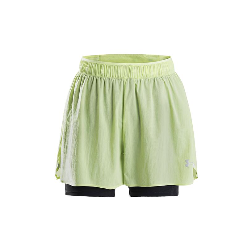 

Under Armour Trail Running Series UPF50+ Two-In-One Fitness Breathable Sun Protection Cool Feel Three-Quarter Sports Shorts Women shorts 15224223-0120 M