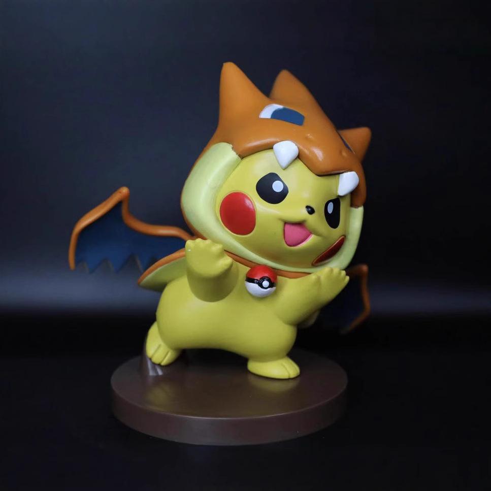Pokemon Anime Figure Cute Pikachu Cos Charizard Action Figure Model Scene Doll Collection Toys Decoration Gift
