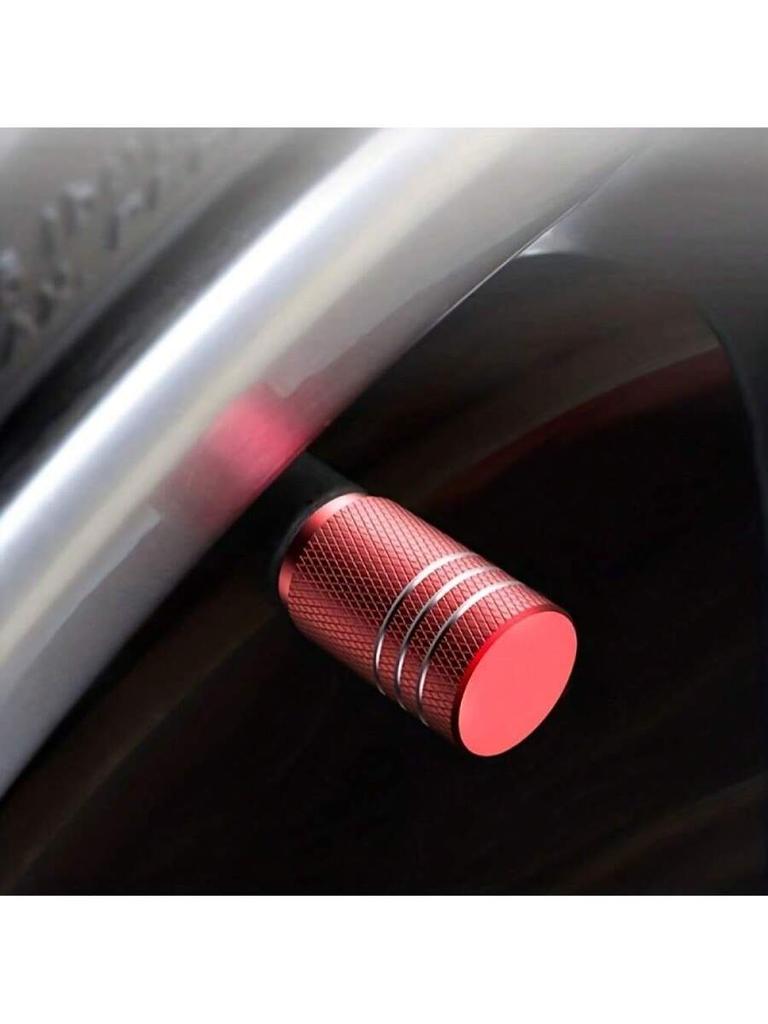 4 Stück/Set Premium-Aluminiumlegierung Auto-Reifenventil-Schaftkappen - Passend für Limousine, SUV, Motorrad, Fahrrad - Korrosionsbeständig