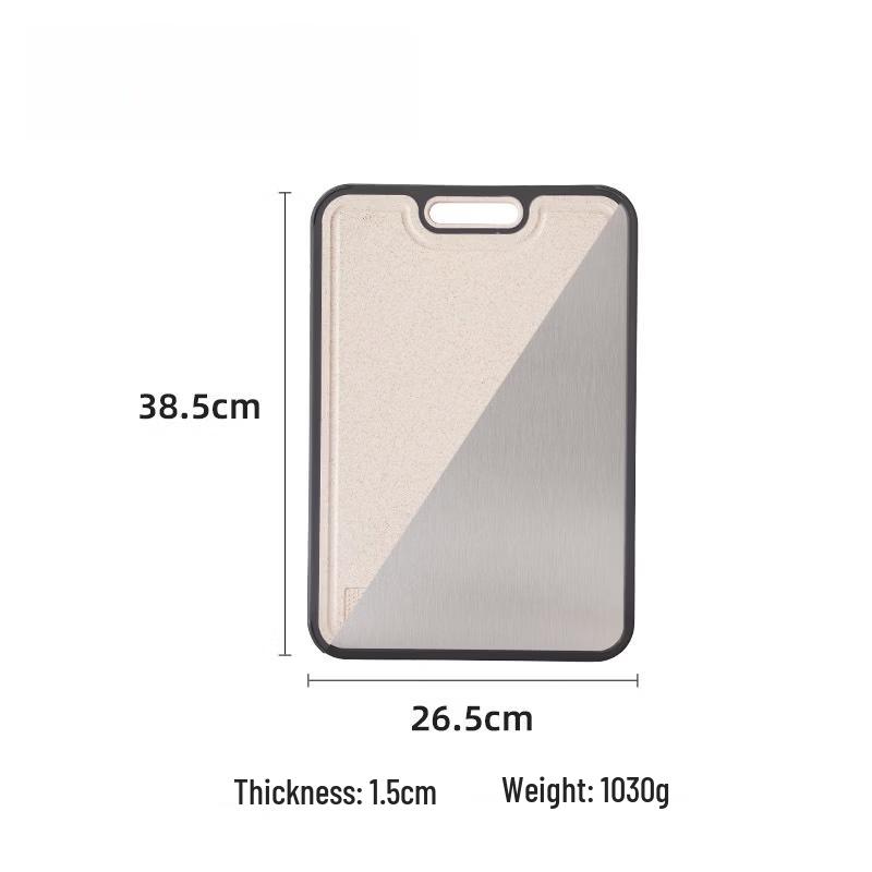 

Abdo Titanium & Wheat Straw Double-Sided Cutting Board