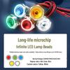 Luce indicatore metallica impermeabile a LED da 12 mm
