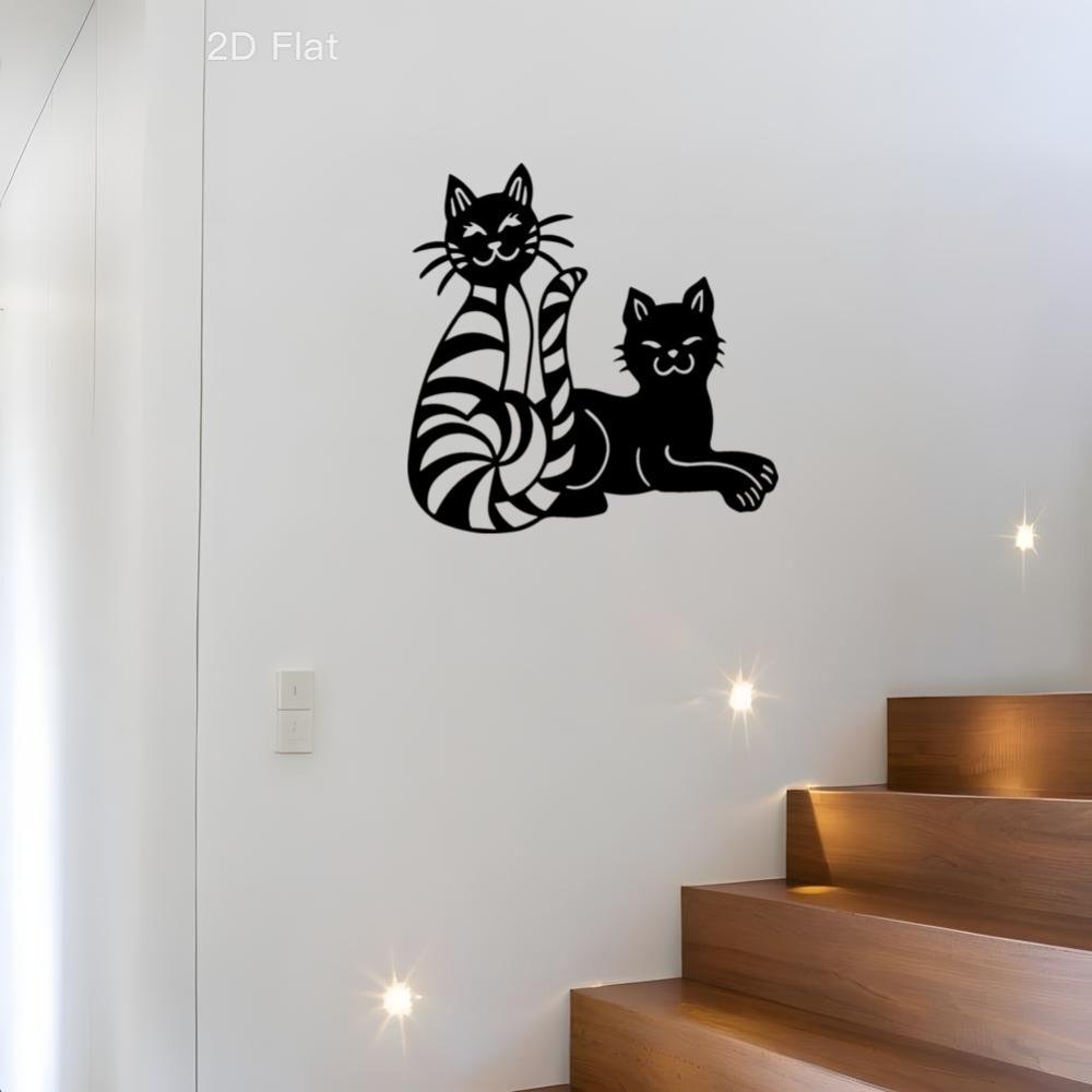 Metal Wall Decor Modern Laser Cut Steel Art Large Minimalist Bedroom Living Room