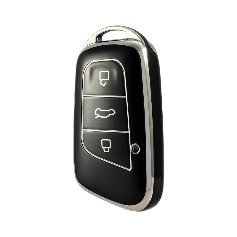 TPU Silver Edge Key Cover for 2022 Chery Little Ant New Energy Tiggo E/EQ1