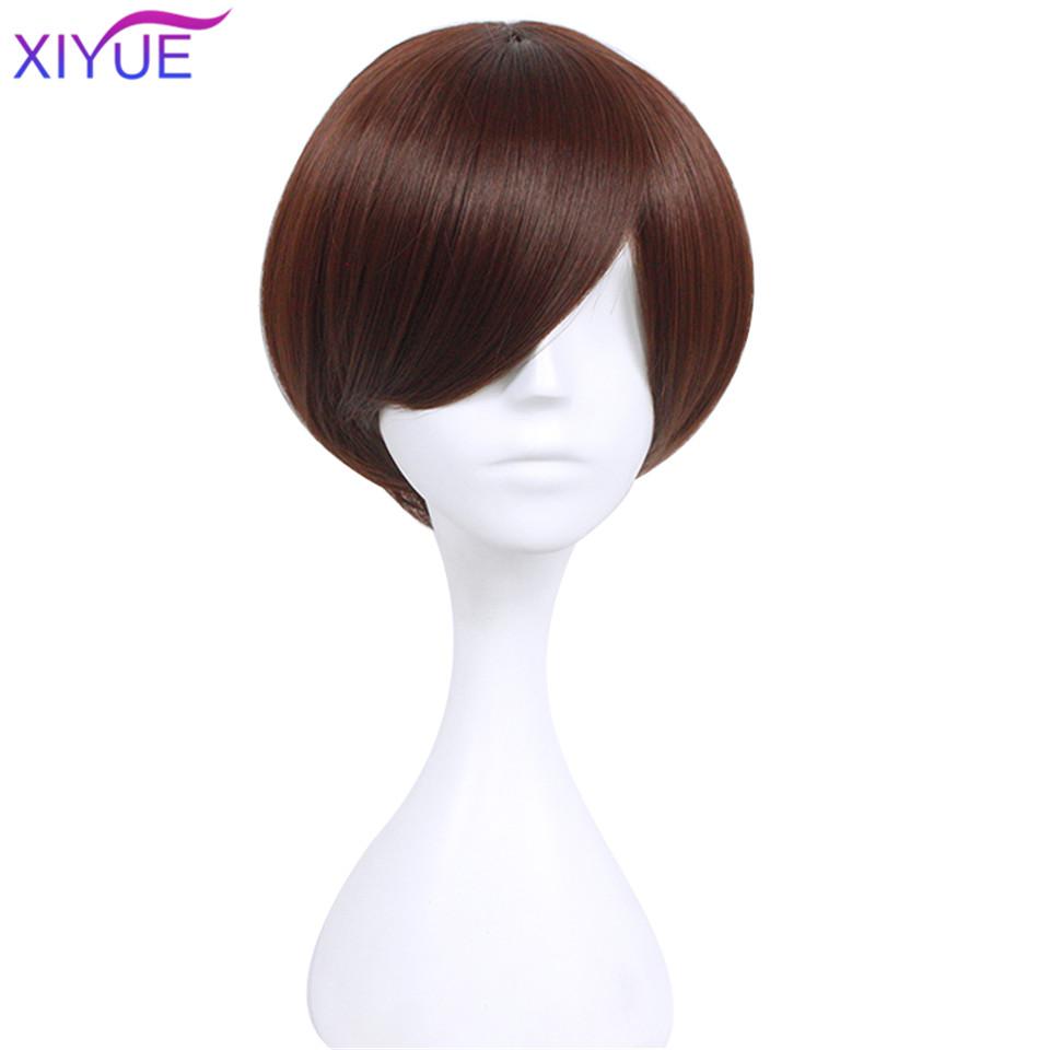 

Короткие прямые парики для чернокожих женщин, афроамериканские синтетические розовые волосы, фиолетовые парики с челкой, термостойкий парик для косплея