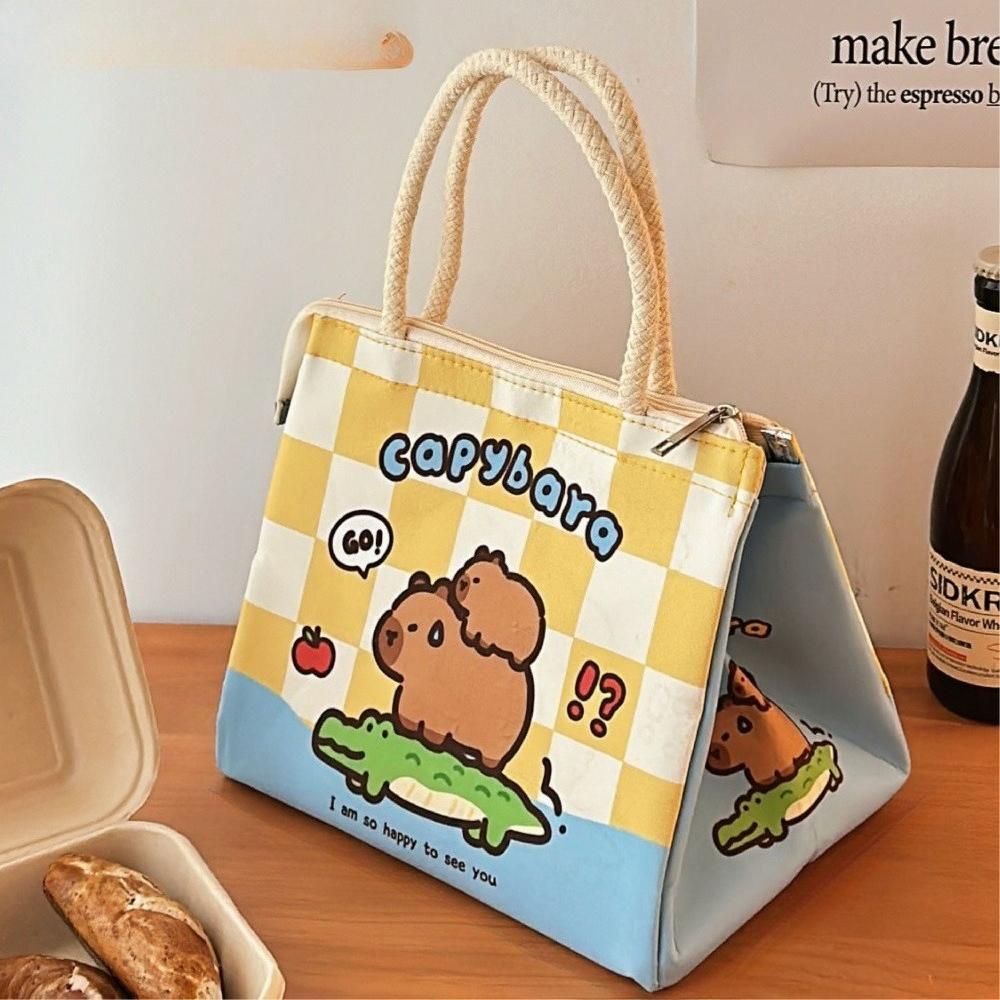 Large Capacity Bento Bag High Aesthetic Insulated lunch Box Thermal Insulation Bags Suitable Traveling Easy to Carry Office lunch Box Bag