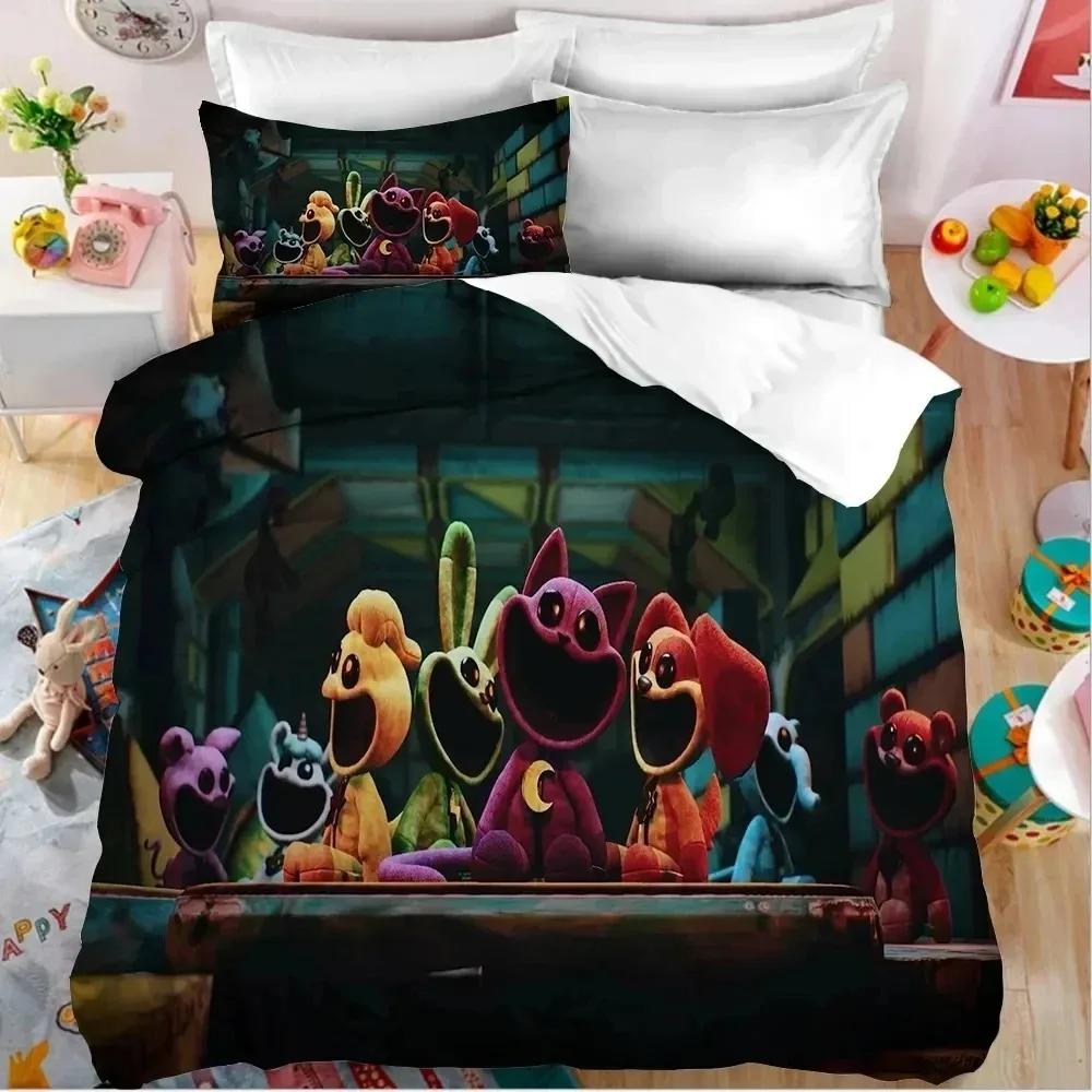 3D Print Smilings Critters Cartoon Bedding Set Double Twin King Duvet Cover Comforter Pillowcase Boys Girls Adults Bedroom