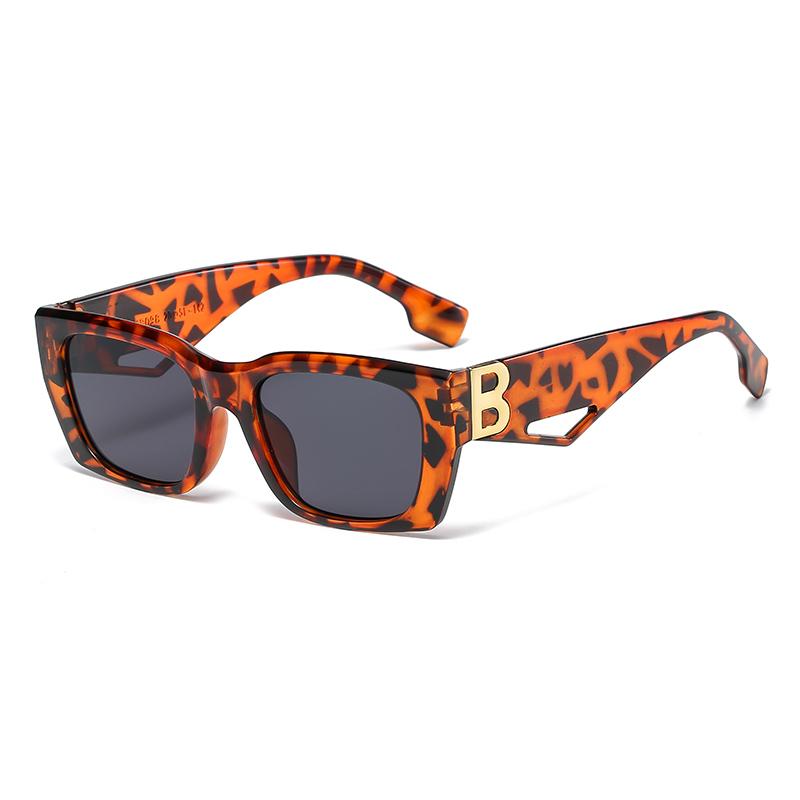 Retro Punk B-Shaped Small Box Sunglasses, Personalized Sunglasses, Trendy And Fashionable Sun Visors