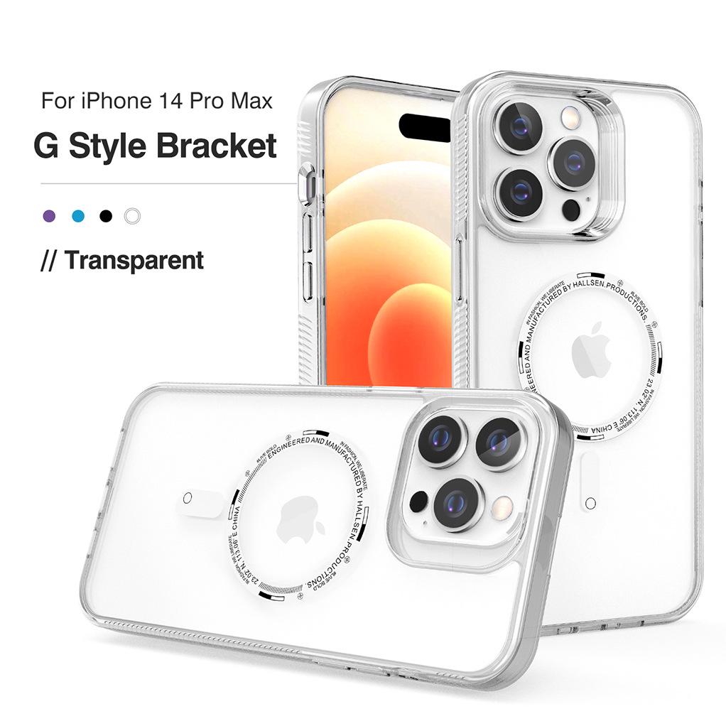 The New Model Is Suitable for Iphone16pro with Built-in Magnetic Mobile Phone Case, Apple 15/14 Transparent Magnetic Mobile Phone Case.