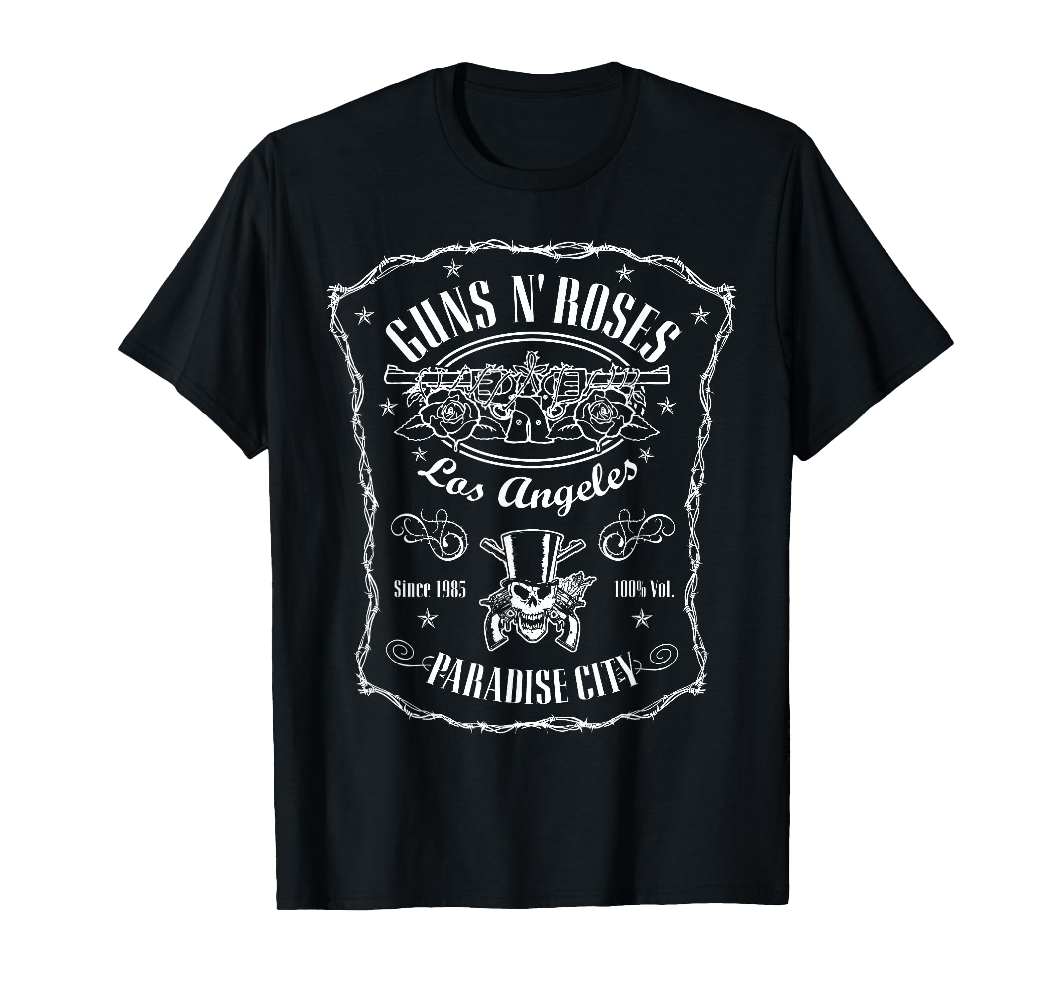 Official Guns N  Roses Paradise label T-shirt