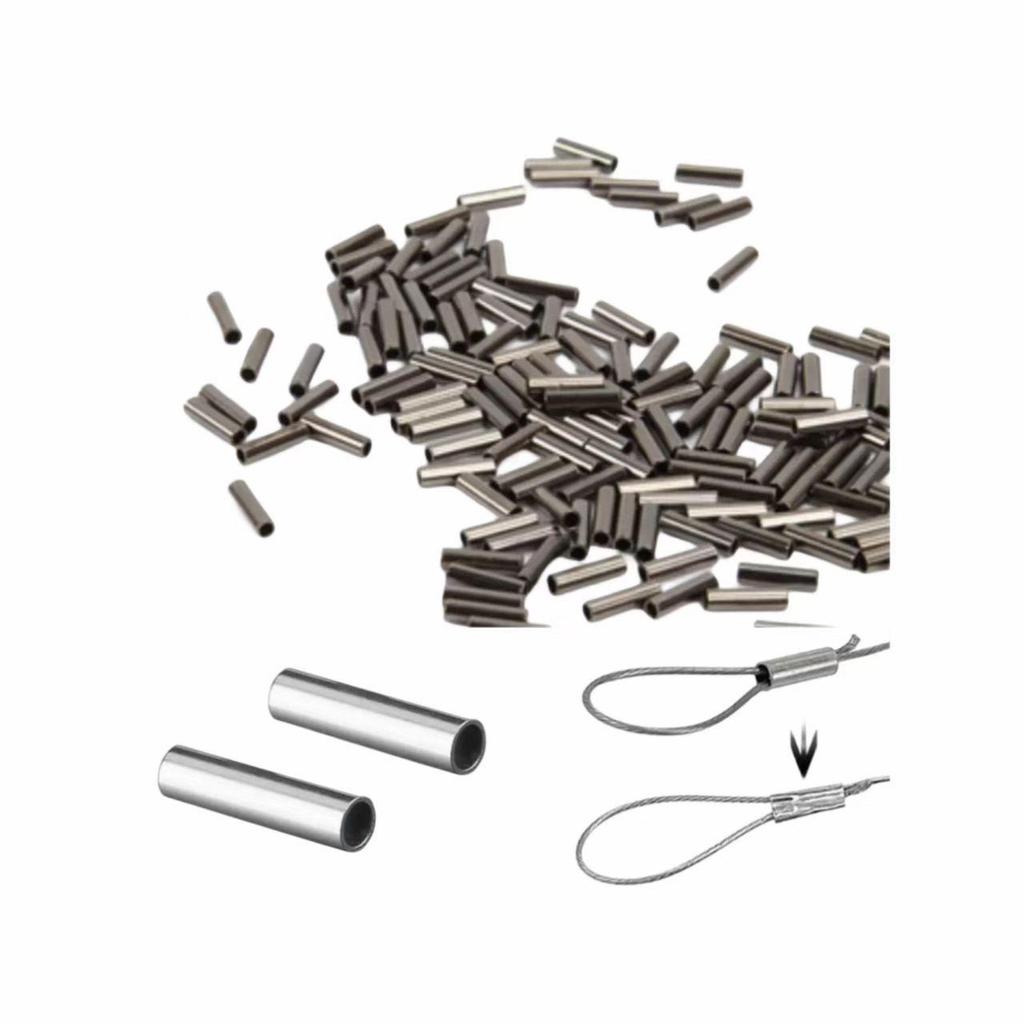 Fishing Steel Wire Line Crimp Tube Lock - Single Copper Tube Tackle Accessory