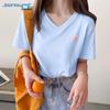 Jeanswest Women's V-Neck Cotton Short Sleeve T-Shirt