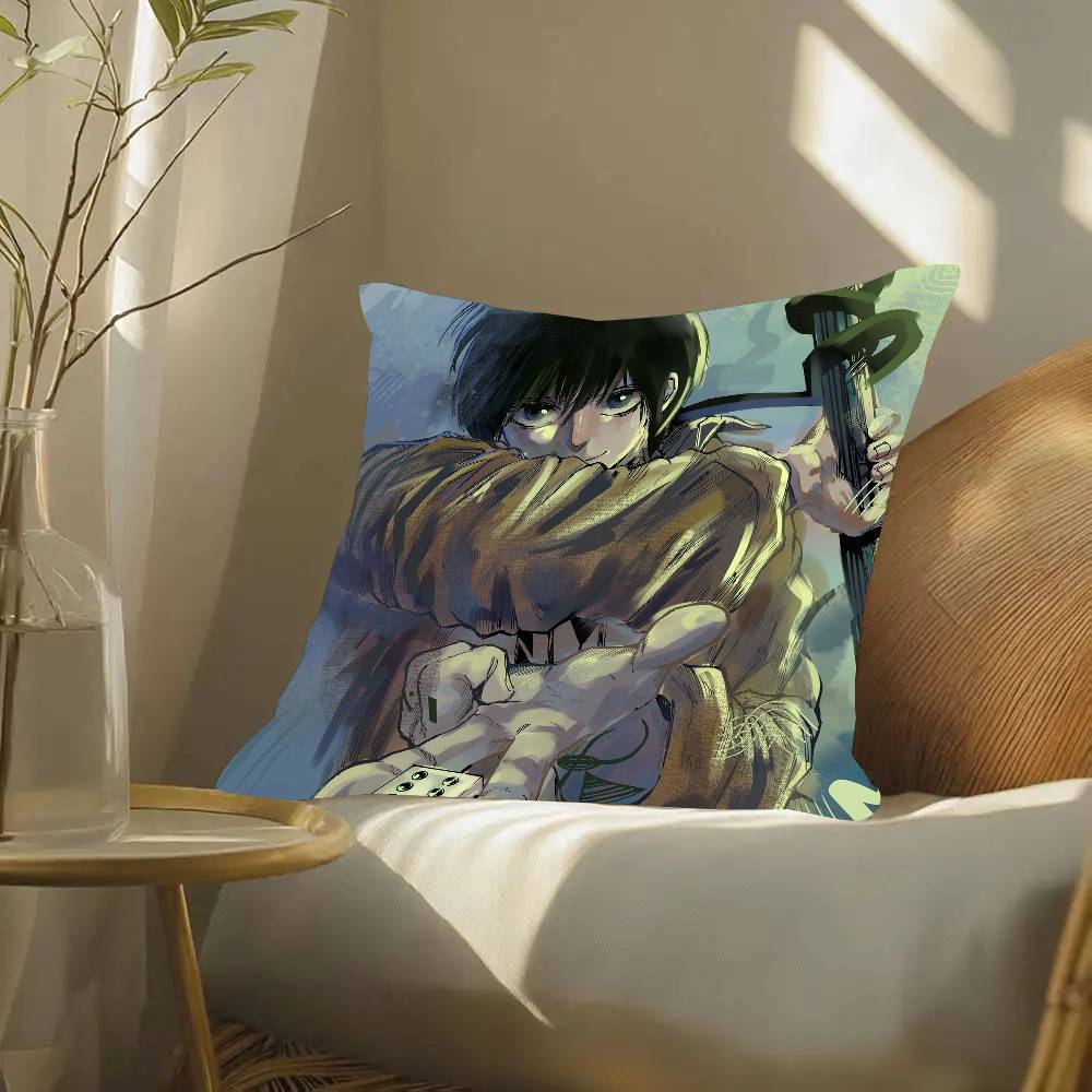 S-SAKAMOTO Anime Pillow Case Fashion Square Pillowcase Bedroom Sofa Room Ins Decoration Leisure