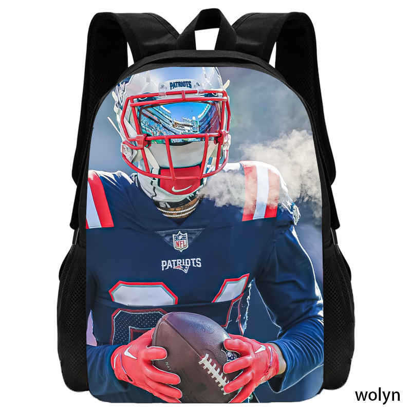 Football Rugby Pattern Simple Cute Backpack Student School Bag Computer Backpack
