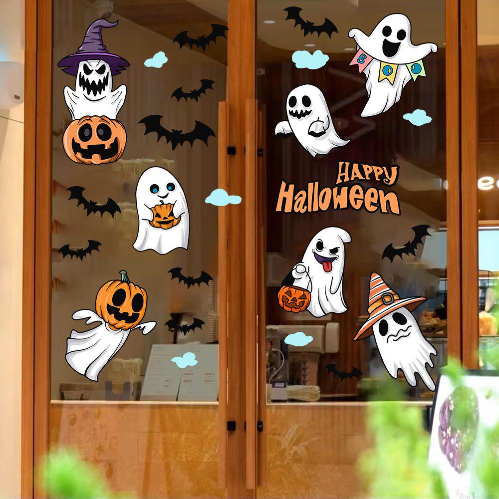 

Двусторонние наклейки на окна на Хэллоуин: Статические наклейки для стекла и дверей, Бесплатная доставка Small