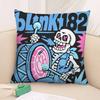 Punkband B-Blink-182 Kissenbezug Quadratisch Doppelseitiger Druck Kissenhülle Für Sofa Heim Schlafzimmer Dekoration Geschenk